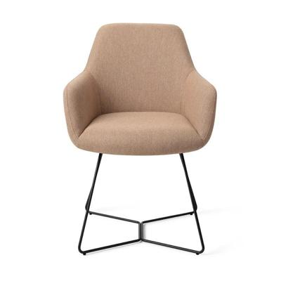 Jesper Home Eetkamerstoel 'Hiroo' Beehive Black, kleur Whisper Wheat