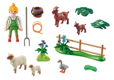 PLAYMOBIL cadeauset Country   Boerin met weidedieren (70608)