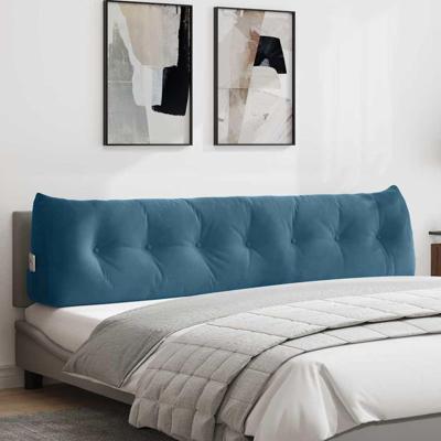 VidaXL Rugkussen blauw 200 x 24 x 50 cm fluweel