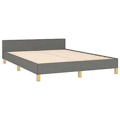 Bedframe zonder matras stof donkergrijs 140x200 cm