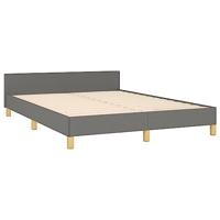 Bedframe zonder matras stof donkergrijs 140x200 cm - thumbnail