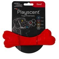 JACK AND VANILLA, Kauwbot van 100% natuurlijk rundvlees voor honden, stimuleert kauwen en tandhygiëne, maat 16 cm, natuurlijke kleur, model Playscent - thumbnail
