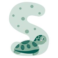 Small Foot - houten dieren kinderletter - s - thumbnail