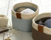 Haakpatroon byClaire Twee Kleuren Mandje - thumbnail