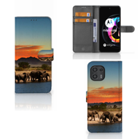 Motorola Edge 20 Lite | Telefoonhoesje | Met pasjeshouder | Olifanten - thumbnail