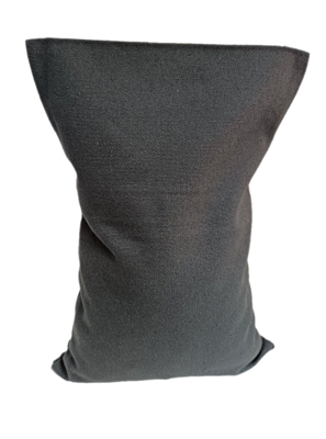 Ecologisch Kersenpitkussen 30x20 cm met wasbaar hoesje (Kleur: Donker Grijs)