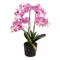 Kunstplant orchidee roze - 5 tak h68cm - thumbnail