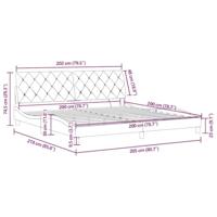 Bedframe met LED zonder matras fluweel blauw 200x200 cm - thumbnail