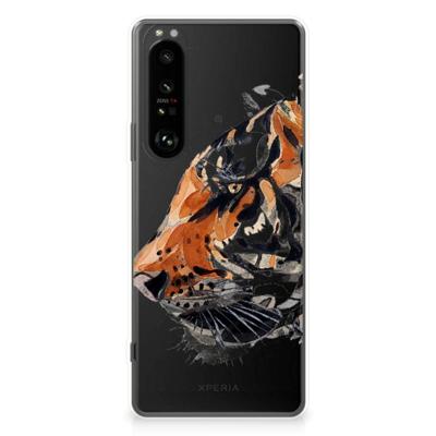 Smartphone hoesje Sony Xperia 1 III Watercolor Tiger Smartphone hoesje Sony Xperia 1 III Watercolor Tiger