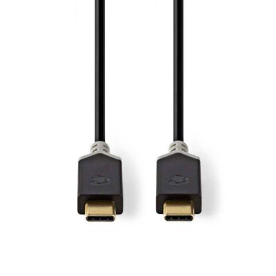 Nedis USB 3.2 Gen 2 10Gbps 100W USB Type-C 1m Antraciet Nedis USB 3.2 Gen 2 10Gbps 100W USB Type-C 1m Antraciet
