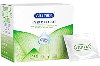 Durex Natural Condooms Met Glijmiddel Op Waterbasis 30 stuks