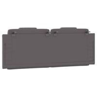 Hoofdbordkussen 120 cm kunstleer grijs - thumbnail