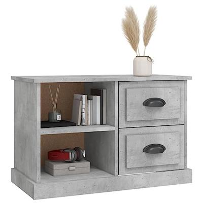 Tv-meubel 73x35,5x47,5 cm bewerkt hout betongrijs