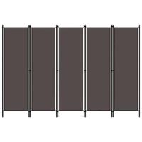 VidaXL Kamerscherm met 5 panelen 250x180 cm antraciet - thumbnail