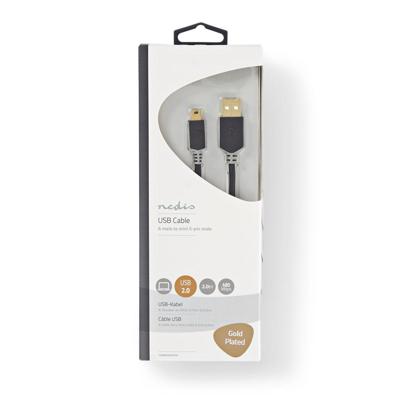 Nedis CCBW60300AT20 Kabel Usb 2.0 A Male - Mini 5-pins Male 2,0 M Antraciet