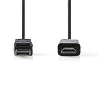 DisplayPort - HDMI-kabel | DisplayPort male - HDMI-connector | 1,0 m | Zwart - thumbnail