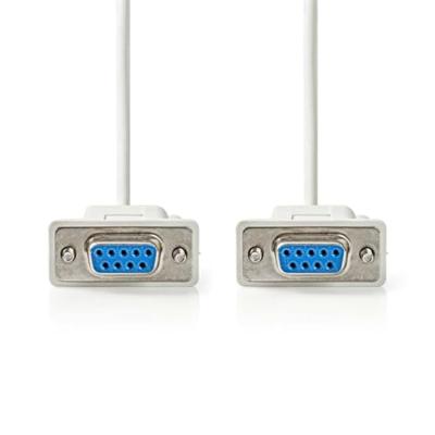 Nedis Nullmodemkabel | D-SUB 9-Pins Female | D-SUB 9-Pins Female | Vernikkeld | 2.00 m | Rond | PVC | Ivoor | Label - CCGL52055IV20 Nedis Nullmodemkabel | D-SUB 9-Pins Female | D-SUB 9-Pins Female | Vernikkeld | 2.00 m | Rond | PVC | Ivoor | Label - CCGL52055IV20