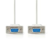 Nedis Nullmodemkabel | D-SUB 9-Pins Female | D-SUB 9-Pins Female | Vernikkeld | 2.00 m | Rond | PVC | Ivoor | Label - CCGL52055IV20 - thumbnail