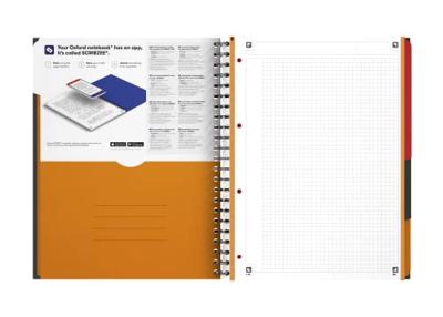 Oxford INTERNATIONAL filingbook, 200 bladzijden,ft A4+, geruit 5 mm