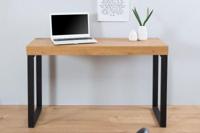Design console OAK DESK 120cm eiken vintage metalen frame bureau - 38429 - thumbnail