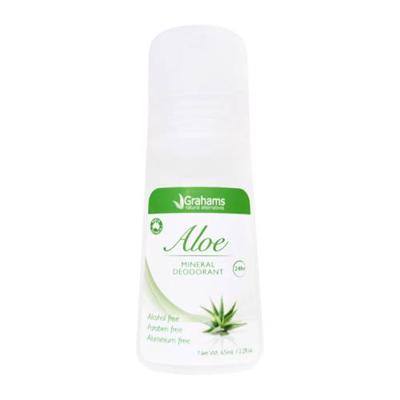 Grahams Deodorant mineral aloe 65 Milliliter