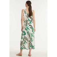Fransa maxi jurk met all over print wit/groen - thumbnail