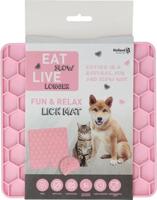 Eat Slow Live Longer Lick Mat Honeycomb Roze - thumbnail