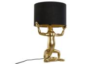 Bureaulamp Home ESPRIT Zwart Gouden Hars 50 W 220 V 31 x 28 x 50 cm (2 Stuks) - thumbnail