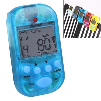 Mini professionele elektronische Piano viool Clip metronoom van de kwalitatief hoogwaardige digitale Tuner M50(Blue)