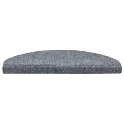 VidaXL Trapmatten zelfklevend 15 stuks 65x21x4 cm lichtgrijs halfrond groot