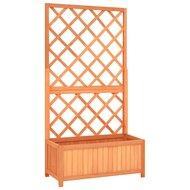 VidaXL Latwerkplantenbak 70x30x135 cm massief vurenhout bruin - thumbnail