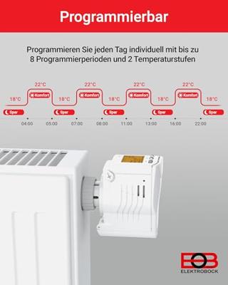 Elektrobock HD13-L Radiatorthermostaat Elektronisch 3 tot 40 °C