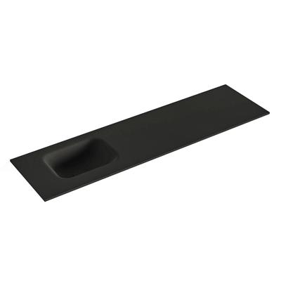 MONDIAZ LEX Urban solid surface inleg wastafel voor toiletmeubel 110cm. Positie wasbak links