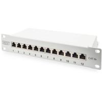 Digitus DN-91612S-EA-G 12 poorten Netwerkpatchpaneel 254 mm (10) CAT 6A 1 HE Meerdere kleuren Ingericht - thumbnail