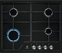 Electrolux EGS6424K kookplaat Zwart Ingebouwd 60 cm Gaskookplaat 4 zone(s) (7332543698561) - thumbnail