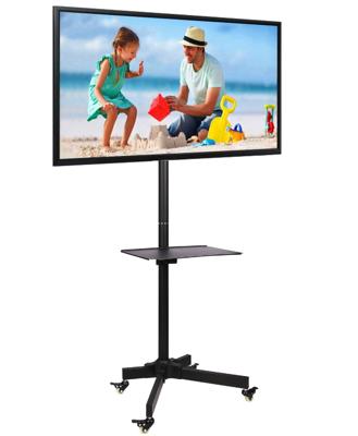 Techly ICA-TR21 flat panel vloer standaard Portable flat panel floor stand Zwart 139,7 cm (55 )