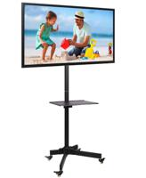Techly ICA-TR21 flat panel vloer standaard Portable flat panel floor stand Zwart 139,7 cm (55 ) - thumbnail