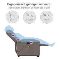 Sta-op-massagestoel verstelbaar stof taupe - thumbnail
