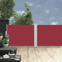 VidaXL Windscherm uittrekbaar 120x1000 cm rood - thumbnail