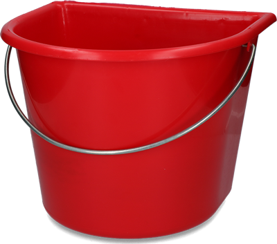 Emmer met vlakke kant 15 l Rood