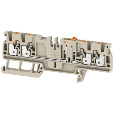 Weidmüller 2675230000 Testscheidingsserieklem Push-In-klem, Steekaansluiting Donkerbeige 50 stuk(s)
