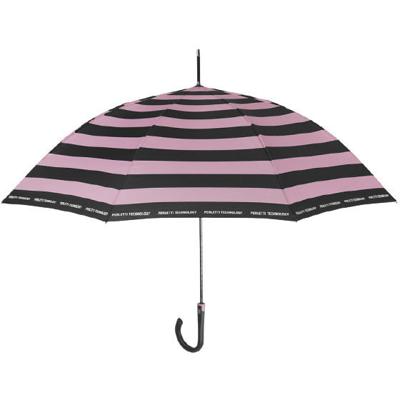 paraplu strepen dames 112 cm microfiber roze/zwart paraplu strepen dames 112 cm microfiber roze/zwart