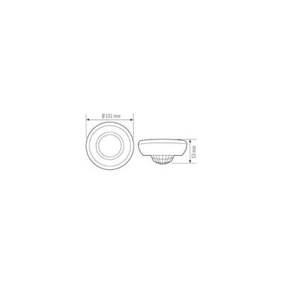 ESYLUX EB10430862 Bewegingsmelder (plafond) Opbouw (op muur) 360 ° Wit IP40