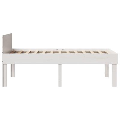 Bedframe zonder matras massief grenenhout wit 80x200 cm