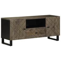 Tv-meubel 105x33x46 cm massief mangohout zwart - thumbnail
