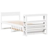 Bedframe zonder matras massief grenenhout wit 90x190 cm - thumbnail