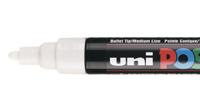 Uni-Posca Posca marker, afm pc-5m, lijndikte 2,5 mm, medium, wit, 1 stuk - thumbnail