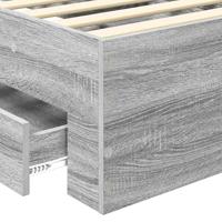 Bedframe met hoofdeinde Grijs Sonoma 90 x 200 cm Bewerkt hout - thumbnail