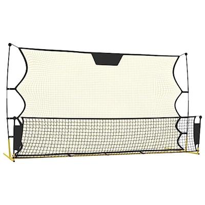 VidaXL Voetbal reboundnet 183x85x120 cm polyester zwart en geel VidaXL Voetbal reboundnet 183x85x120 cm polyester zwart en geel