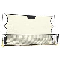 VidaXL Voetbal reboundnet 183x85x120 cm polyester zwart en geel - thumbnail